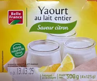 Yaourt au lait entier saveur citron