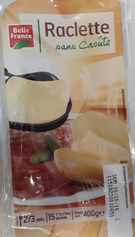 Raclette sans croute