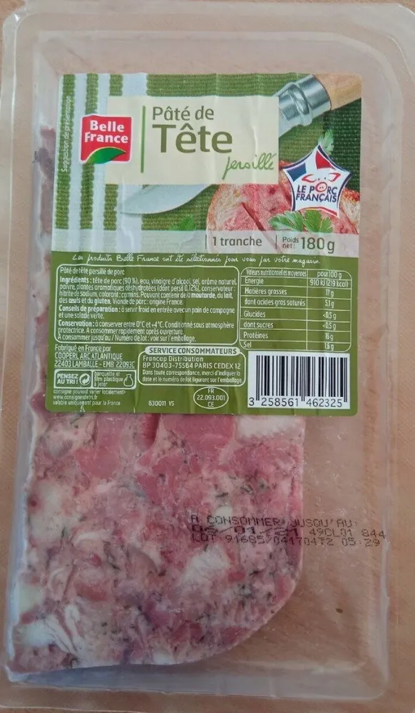 Pâté de tête persillé pur porc
