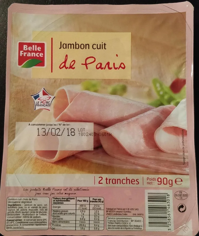 Jambon cuit de Paris