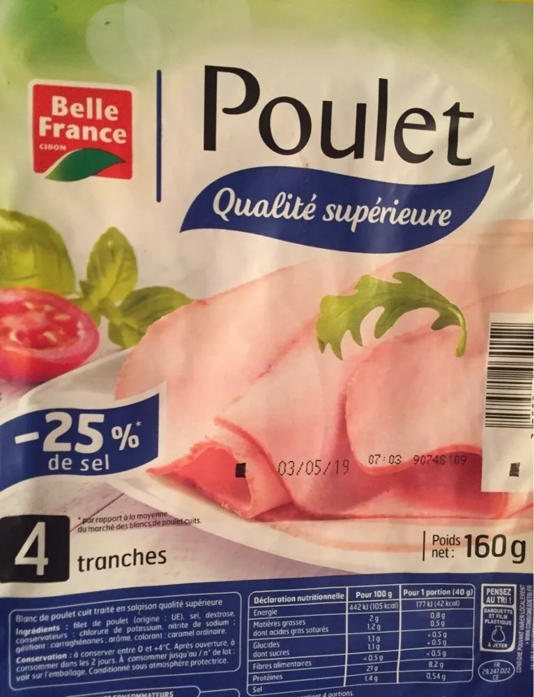 Jambon de poulet belle france