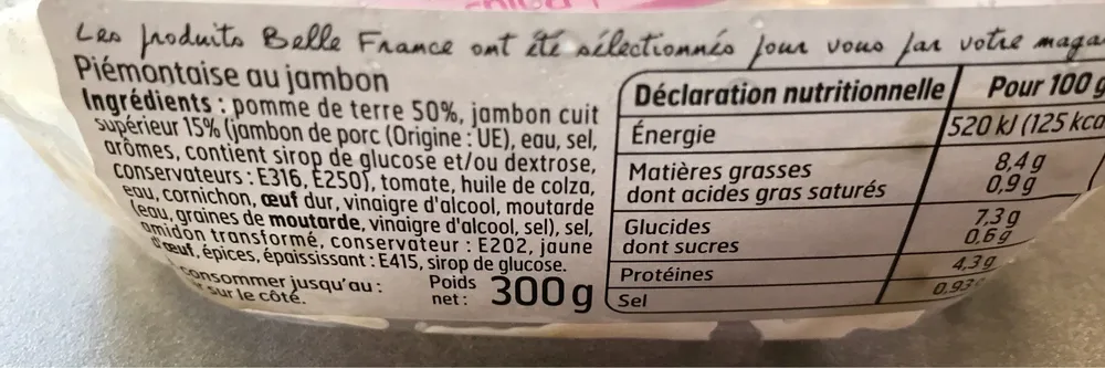 Piémontaise au Jambon