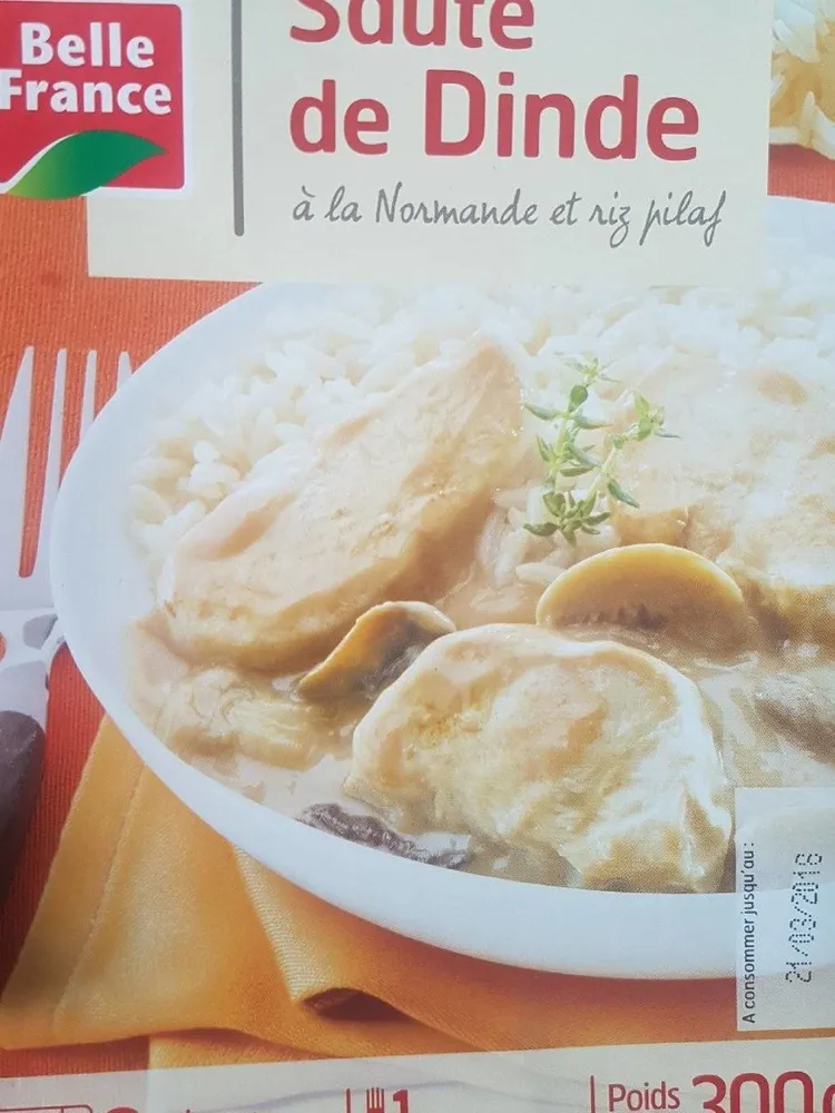 Sauté de Dinde à la Normande et riz Pilaf