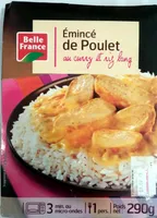 Émincé de Poulet au curry et riz long