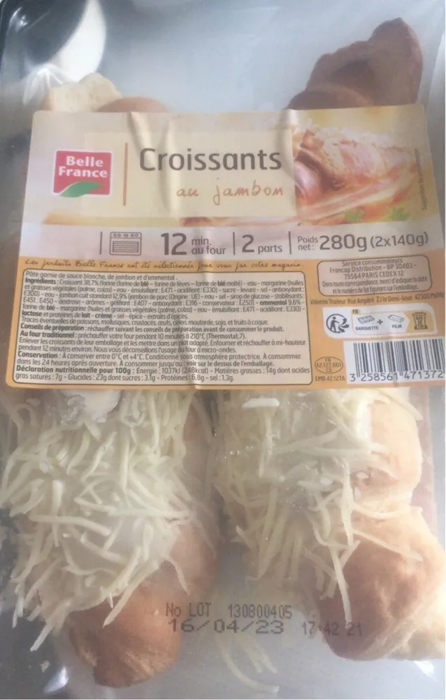 Croissants au jambon
