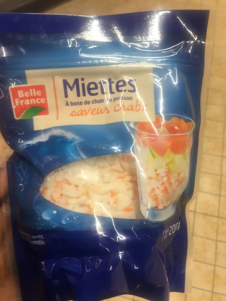 Miettes à base de chair de poisson