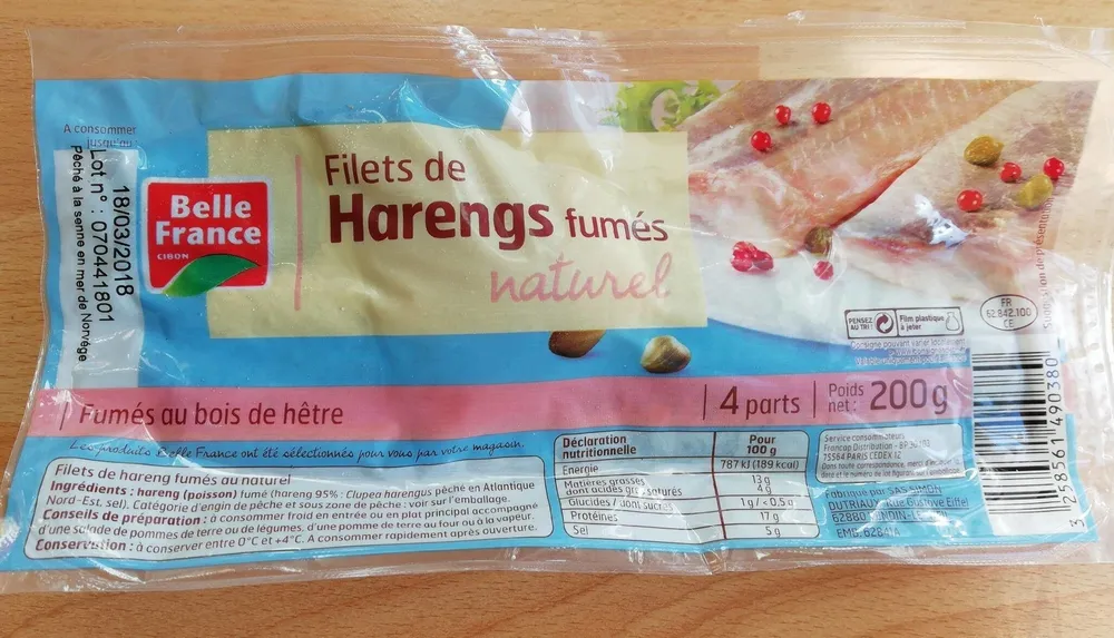 Filets de harengs fumés