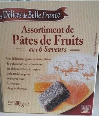 Assortiment de pâtes de fruits aux 6 saveurs