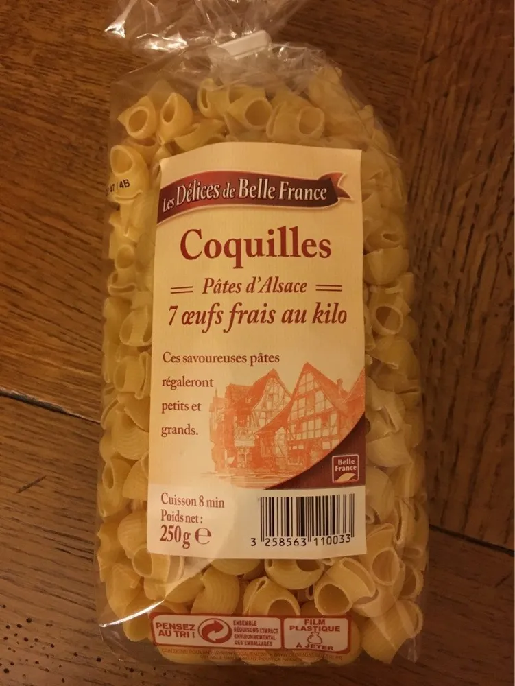 Coquilles aux oeufs frais