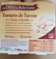 Yaourts de Savoie fraise et myrtilles
