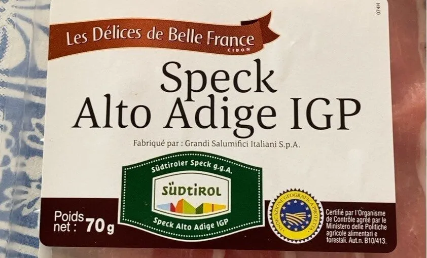 Speck alto adige Igp