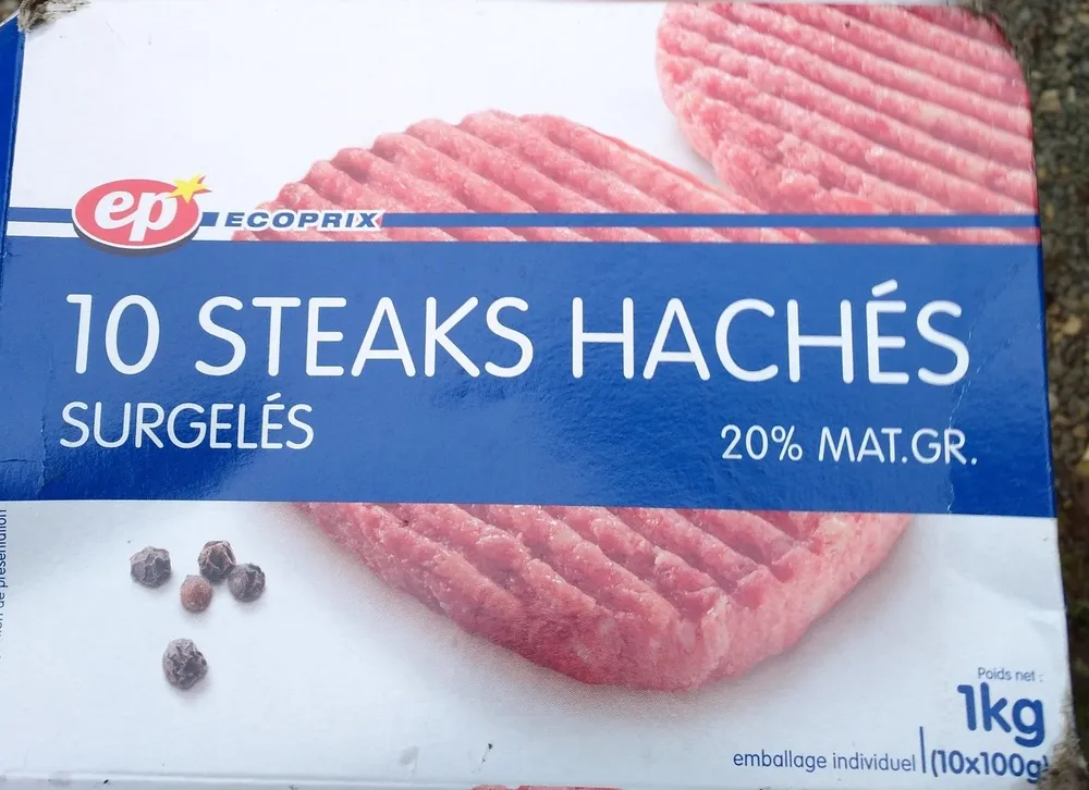 Steak Hachex10 20%%Mg Ep,