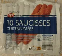 10 Saucisses cuites fumées