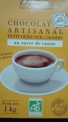Chocolat Dardenne au sucre de canne