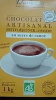 Chocolat Dardenne au sucre de canne