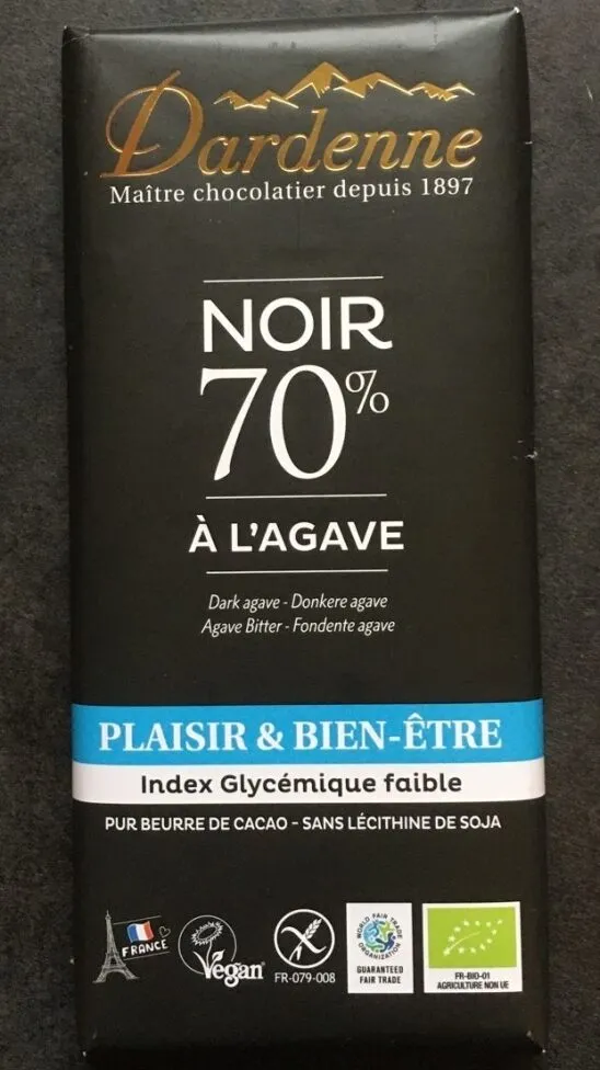 Chocolat Noir 70% à l'agave