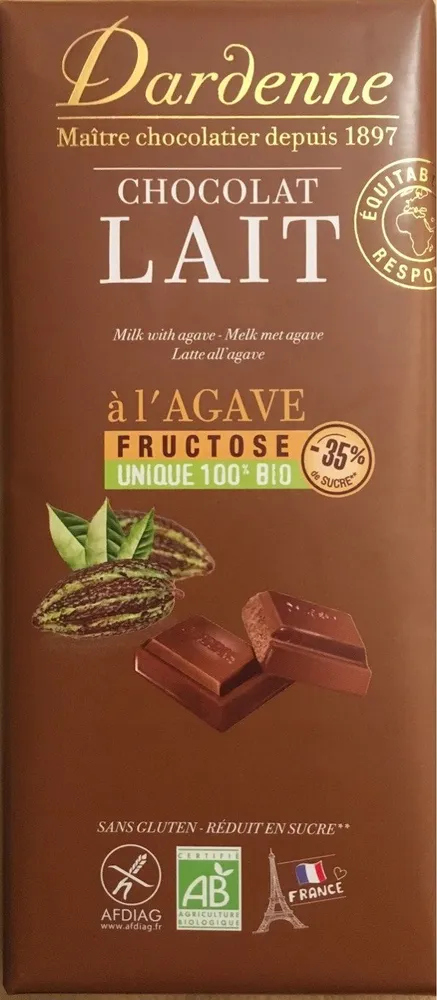 Chocolat lait à l'agave