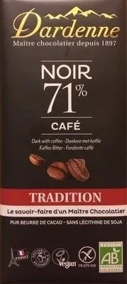 Chocolat Noir 71% au café