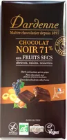 Chocolat noir 71% aux fruits secs