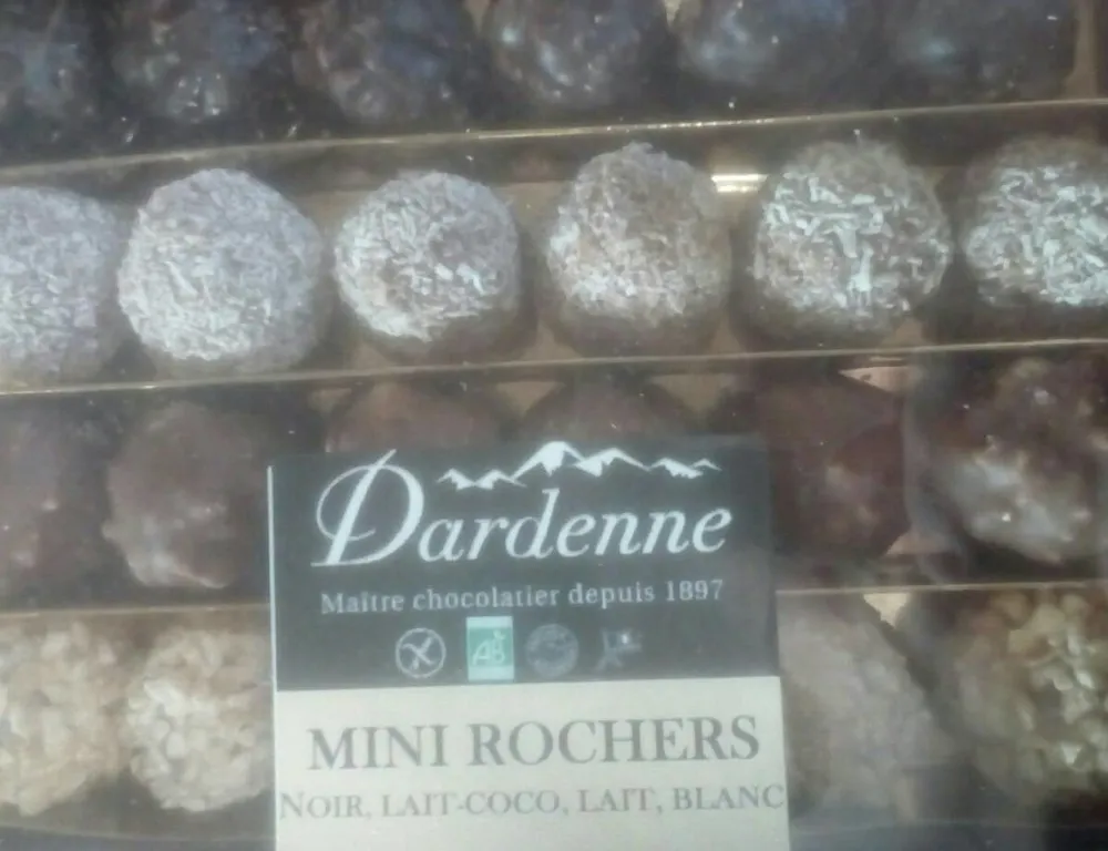 Minis rochers noir, lait, coco, blanc