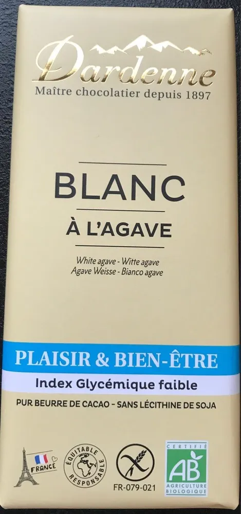 Chocolat blanc à l’agave