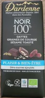 Noir 100% dattes, graines de courge, sésame toasté