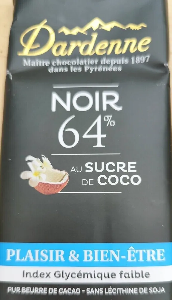 Noir 64% sucre de coco