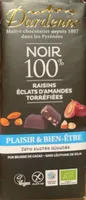 Noir 100% raisins éclats d'amandes