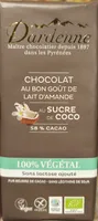 Chocolat lait d'amande 58%