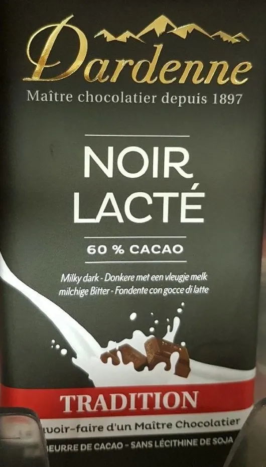 Noir Lacté 60% Cacao