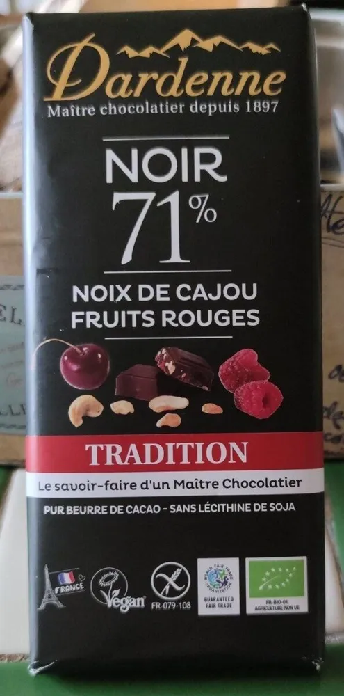Noir 71noix de cajou fruits rouges