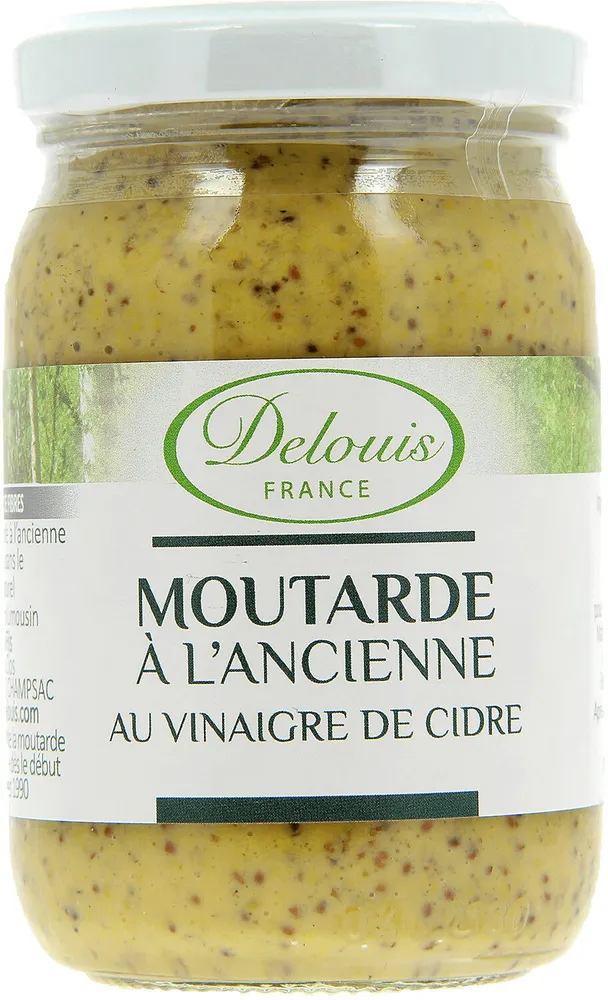 Moutarde à l'ancienne biologique au vinaigre de cidre