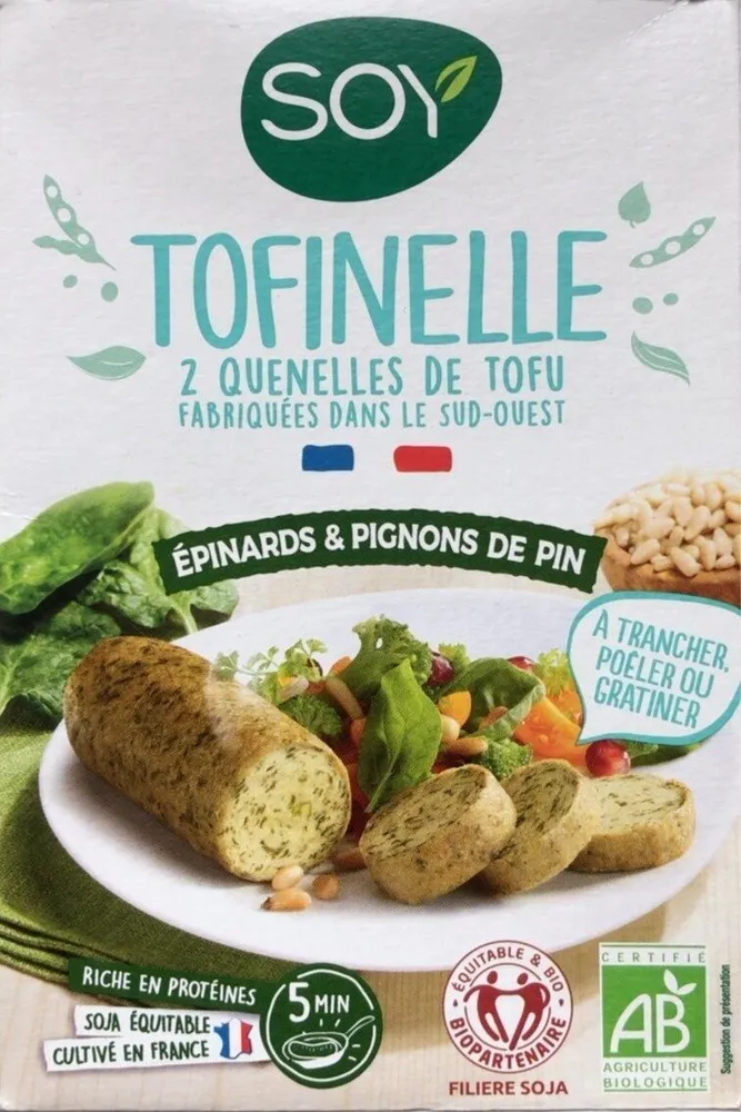 Tofinelle épinards et pignon de pin