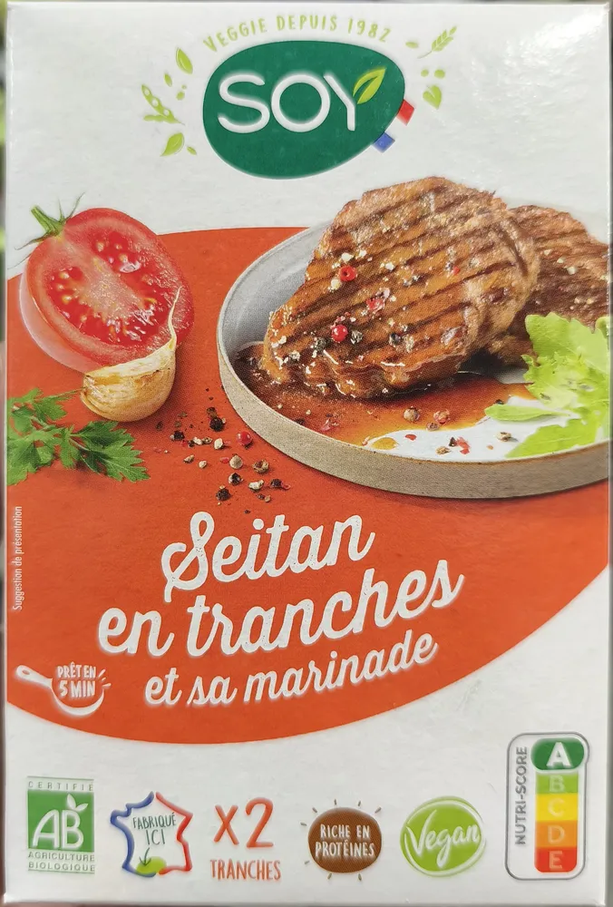Seitan en tranches