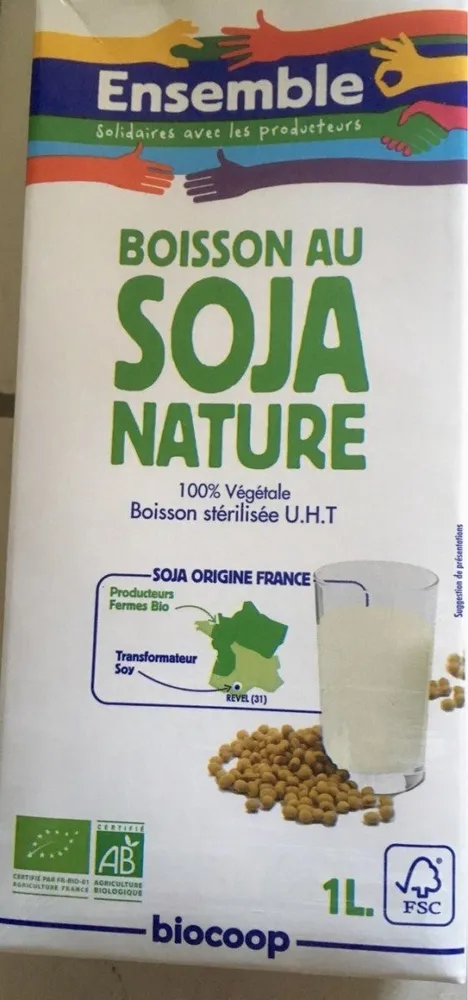 Boisson au soja nature