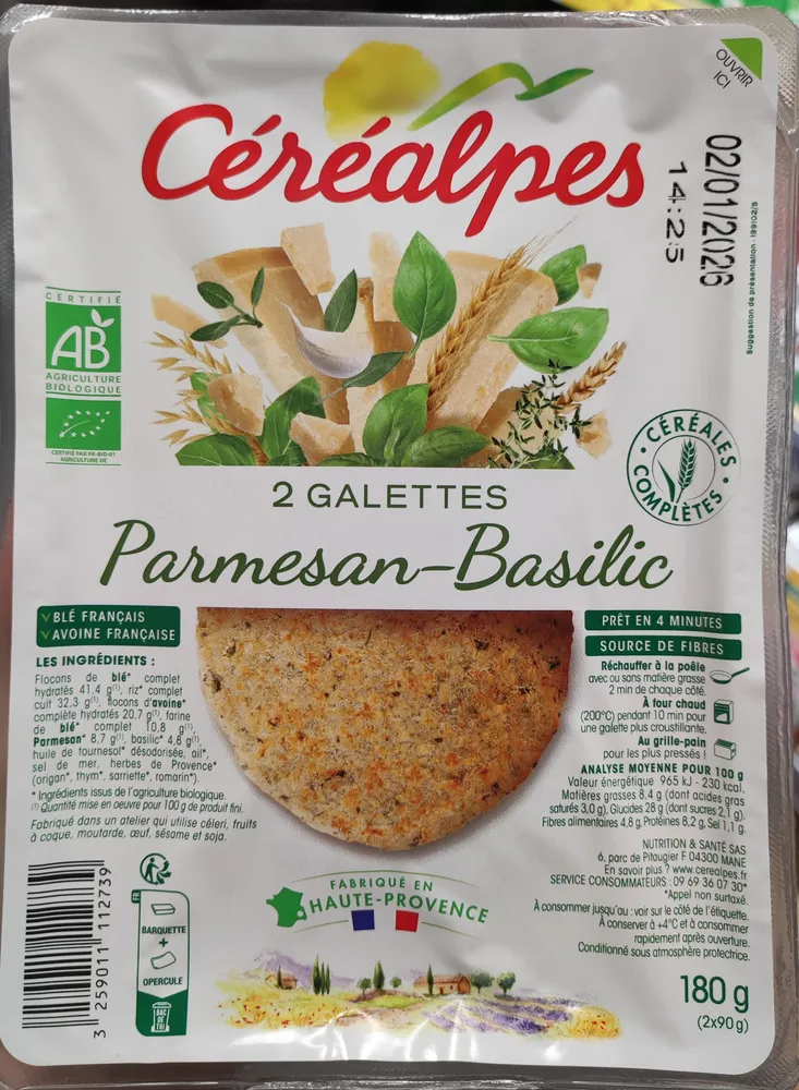 Galette Basilic Parmesan