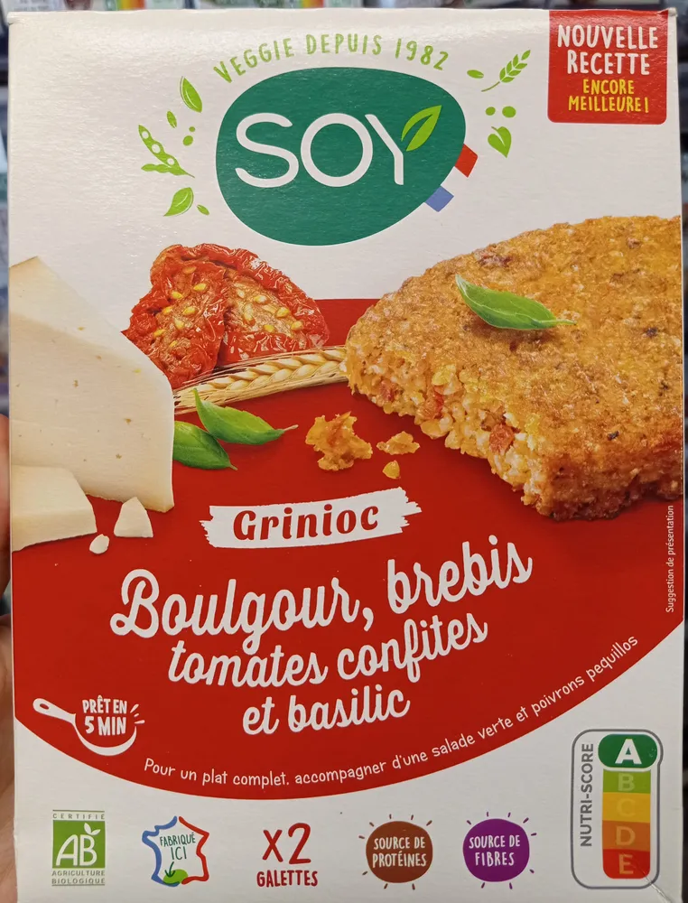 Grinioc boulgour, brebis, tomates confites et basilic