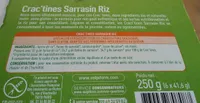 Crac'tines Sarrasin Riz Lot De
