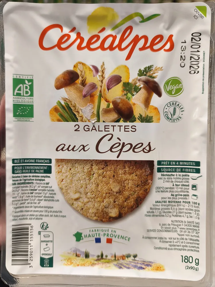 Galettes aux cèpes