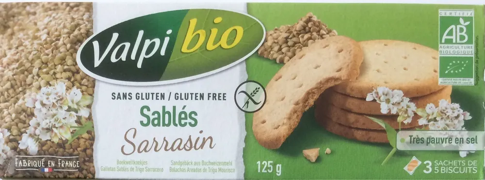 Sablés sarrasins sans gluten