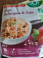 Orge, aubergine et soja
