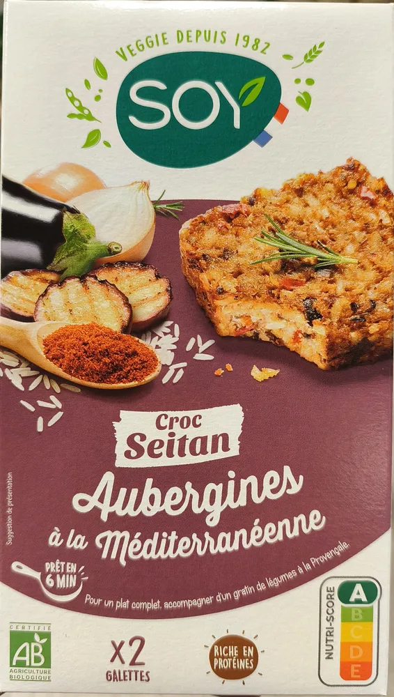 Croc' Seitan Aubergines à la Méditerranéenne
