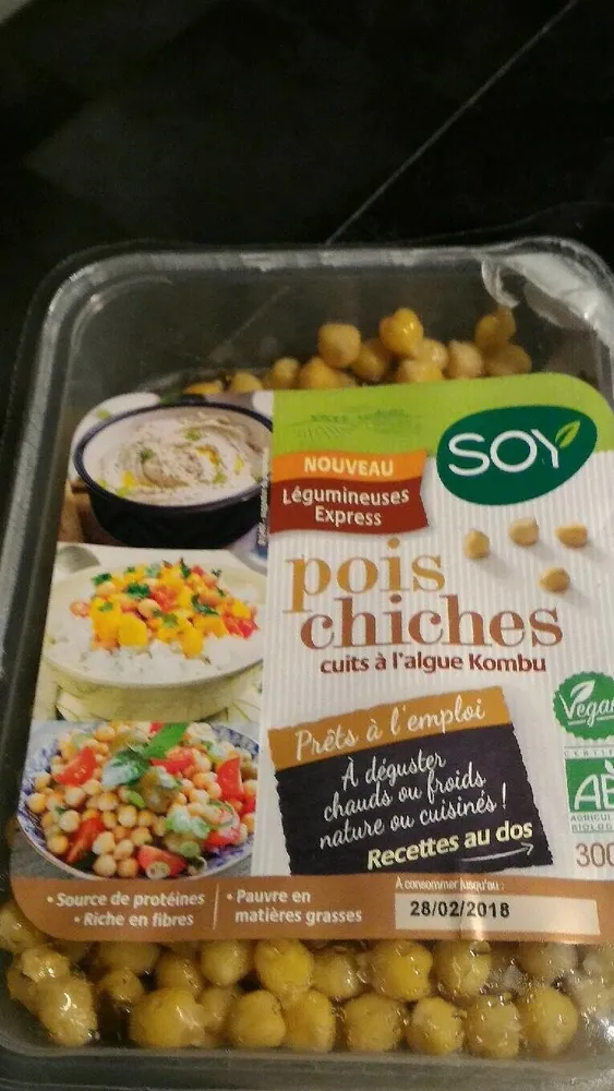 Pois chiches cuits à l'algue Kombu