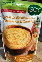 Ecrasé de lentilles corail, potimarron et carottes