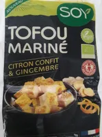 Tofu mariné citron et gingembre