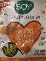 Galette biologique à base de soja, carottes, sésame et cumin