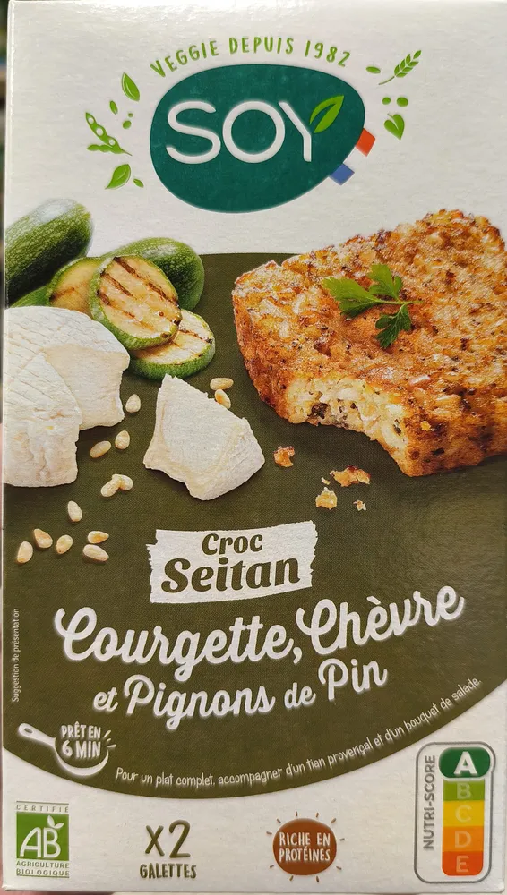Croc' Seitan Courgettes & Chèvre aux pignons de pin