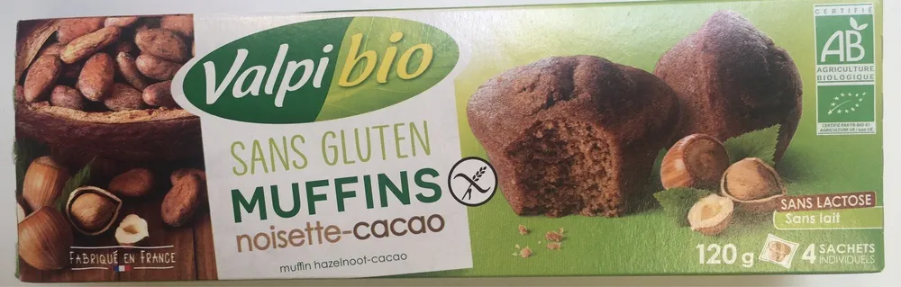 Muffins noisette-cacao sans gluten