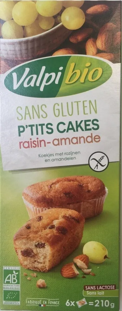 P'tits cakes raisin amande sans gluten
