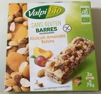 Barres gourmandes abricots amandes raisins